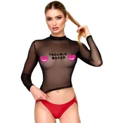 Noir Handmade F389 Troublemaker Top Black S