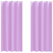 Zavese za zatemnitev z obroči 2 kos Vijolična 225 x 140 cm