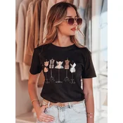 T-shirt damskie z nadrukiem MANETEE czarny Dstreet