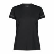 CMP WOMAN T-SHIRT, maja ž.kr poh, črna 33N6316