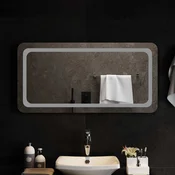 vidaXL LED kopalniško ogledalo z ogledalom Transparentno 100 x 50 cm