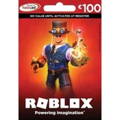 Roblox Card 100 EUR Robux Key EUROPE