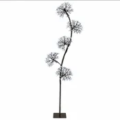 Vidaxl LED božično drevo v obliki črke S Črna 20 x 20 x 175 cm Jeklo