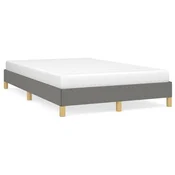 shumee vidaXL Posteljni okvir brez vzmetnice temno siv 120x190 cm blago