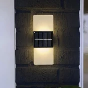 STAR TRADING LED sončna zunanja stenska luč Wally, 20x8 cm bela matirana CCT - Sodobni - Plastika