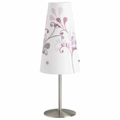 Brilliant - Stona lampa ISI 1xE14/40W/230V bela/ružicasta/sjajni hrom
