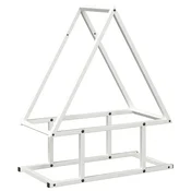 Vidaxl Stojalo za drva belo 50x25x60 cm hladno valjano jeklo