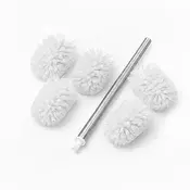 Northix WC ščetka z 5 zamenljivimi glavami 8 cm kovinski ročaj