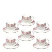 Sigma Set šoljica za kafu QRD2518-F, 6 komada, 140 ml, Beli