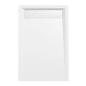 POLYSAN Pravokotna tuš kad iz litega marmorja 120x80 cm, bela, serija POKROV