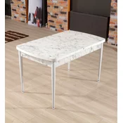 Aberto Design Trpezarijski sto Trend Carrara 132x79x76,5cm Belo-Sivi