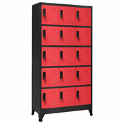 Ormaric s kljucem antracit-crveni 90 x 40 x 180 cm celicni