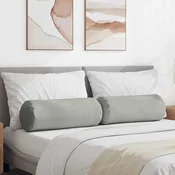 Valjkasti jastucici 2 pcs Svijetlo siva O 25 x 70 cm