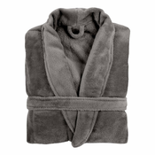 Siv plišasti kopalni plašč Tiseco Home Studio Cozy, S/M