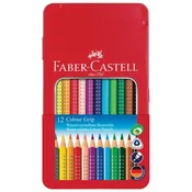 BARVE LESENE 12BARVA METALNA ŠKATLA GRIP 2001 FABER-CASTELL 112413