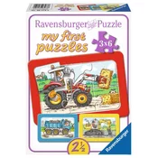 Ravensburger Moja prva sestavljanka Gradbeni stroji 3x6 kosov