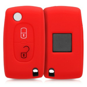 Silikonski etui za avtomobilske ključe za Peugeot Citroen Peugeot Citroen - rdeča - 16426