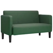Vidaxl Loveseat kavč temno zelena 109 cm velur tkanina