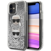 Karl Lagerfeld iPhone 11 Hardcase Silver Glitter KarlChoupette (KLHCN61KCGLSL)