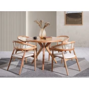 Hanah Home Trpezarijski sto i stolice Vegas, 100x100x75 cm, 4 stolice, Smedi