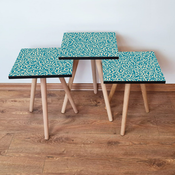 HANAH HOME Set 3 stocica 3Shp171 Blue