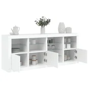 Komoda s LED svjetlima bijela 164 x 37 x 67 cm