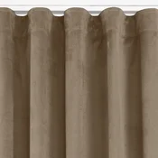 Curtain VILA color beige style classic transparent wave tape 7 cm velvet 135x270 HOMEDE