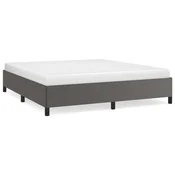 Vidaxl Posteljni okvir siv 180x200 cm umetno usnje