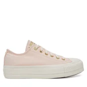 Modne superge Converse Chuck Taylor All Star Lift Platform Gold A12584C Roza