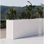 Casa Padrino luxury flower pot matt white 160 cm - Rectangular plant pot