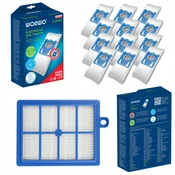 shumee 12 x vrečke ELMB01 Perfekt BAG + 1 x HEPA filter za Electrolux Philips Beko