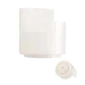 INF 360-stopinjski vrtljiv organizator za čopiče in pisala - namizni shranjevalnik Transparent+White, (5000078227)