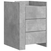 Vidaxl Nočna omarica betonsko siva 45x50x65 cm inženirski les