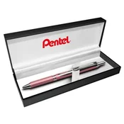 Gel pero, 0,35 mm, stiskalni mehanizem, telo peresa: roza, PENTEL EnerGel BL-407 modro