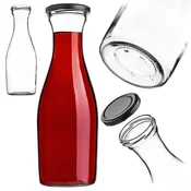 KADAX steklenička za vodo 1L 1000 ml kozarec za limonado in vino s pokrovom, (5000351601)