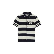 WE Fashion Pletena jopa marine / volneno bela