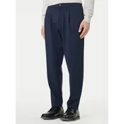 Calvin Klein Hlače iz tkanine LV04LF607G Mornarsko modra Tapered Fit