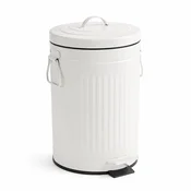 Northix Bel retro koš za smeti s pedalom, prostornina 12 l, pokrov z mehkim zapiranjem