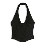 Bershka Top črna