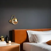Opviq Zidna lampa E27 Max 40W, Zlatno-Smeda