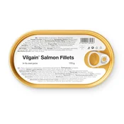 Fileti lososa v lastnem soku –? z norveške obale, bogati z maščobnimi kislinami omega-3, visoka vsebnost beljakovin