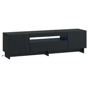 vidaXL LED TV omarica Črna Inženirski les
