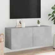 Zidni TV ormaric sivi boja betona 100x30x41 cm