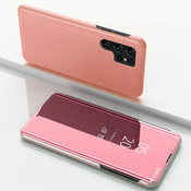 Etui/ovitek s prednjim steklom za  Samsung S22 Ultra | Rose Gold