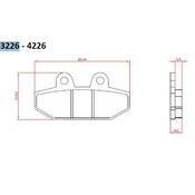 Zavorne ploščice Brenta KH710 Harley-Davidson 1750/1870 18-20, ZADNJA (FT 3226)