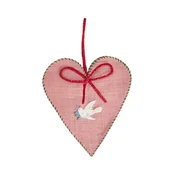 Božični okrasek Rice Large Heart Raffia Christmas
