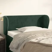 Vidaxl vidaXL Vzglavje s krilci temno zeleno 83x23x78/88 cm žamet
