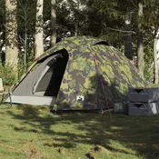 Vidaxl vidaXL kamping šotor za 4 osebe, kamuflažni, vodoodporen