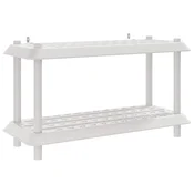 Vidaxl Polična enota 2 nivojev 100 x 40 x 55,5 cm PP Bela