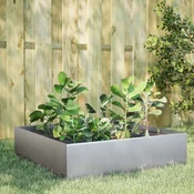 Vidaxl Vrtna visoka greda 100x100x41 cm pocinkano jeklo